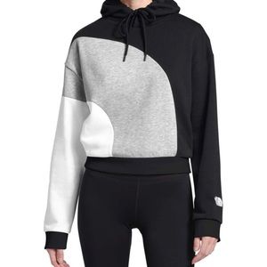 North face color block cropped hoodie